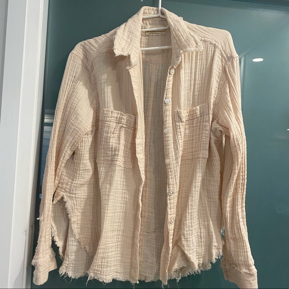 Blush linen pink urban outfitters top - Picture 2 of 3